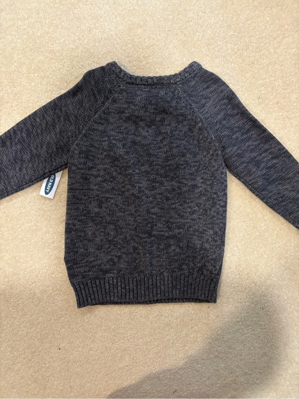 Old Navy Boys Cable Knit Crewneck Charcoal Sweater Size 4T
